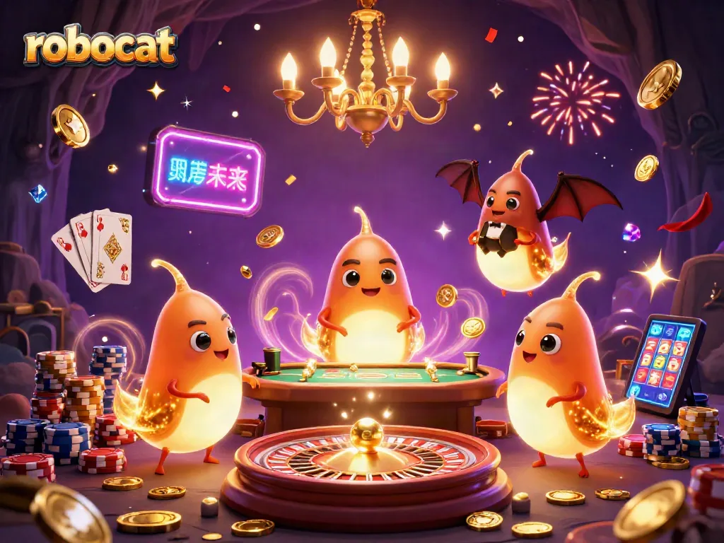 Engage in thrilling action at Robocat Casino with glimmering gold coins and animated gameplay.